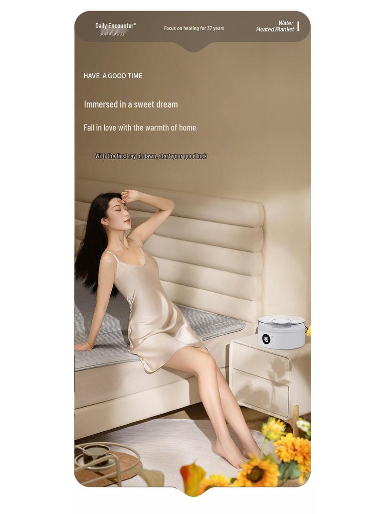 Hydronic Electric Blanket 2024: Heated, Dehumidifying, Mite-Removing, Washable for Single Beds