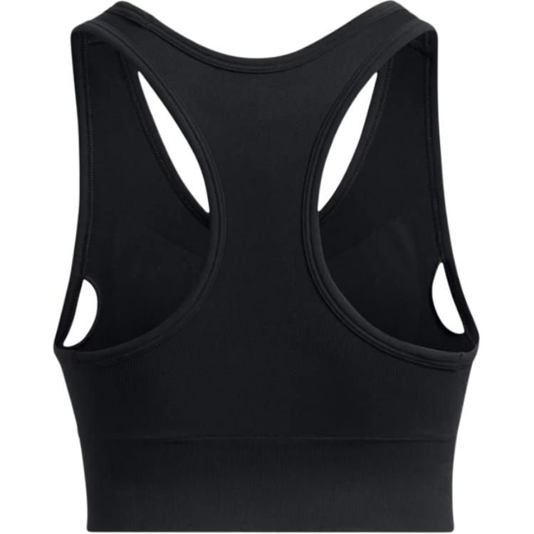 Under Armour Vanish Бесшовный узор с логотипом, повседневный свитер, спортивное нижнее белье, женское нижнее белье, черное 1384419-001