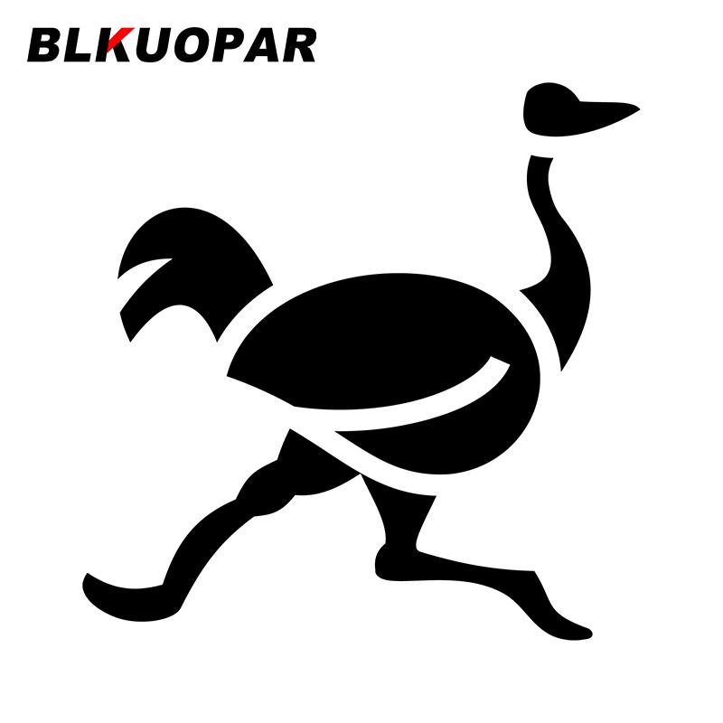 BLKUOPAR For Ostrich Car Stickers Sunscreen Occlusion Scratch Decals Personality Windshield Skateboard Decor Car Styling