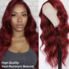 Женский длинный вьющийся парик, средняя часть, естественный вид, шелковистое высокотемпературное волокно, термостойкие женские волосы для девочек, синтетические волосы спереди, большая волна