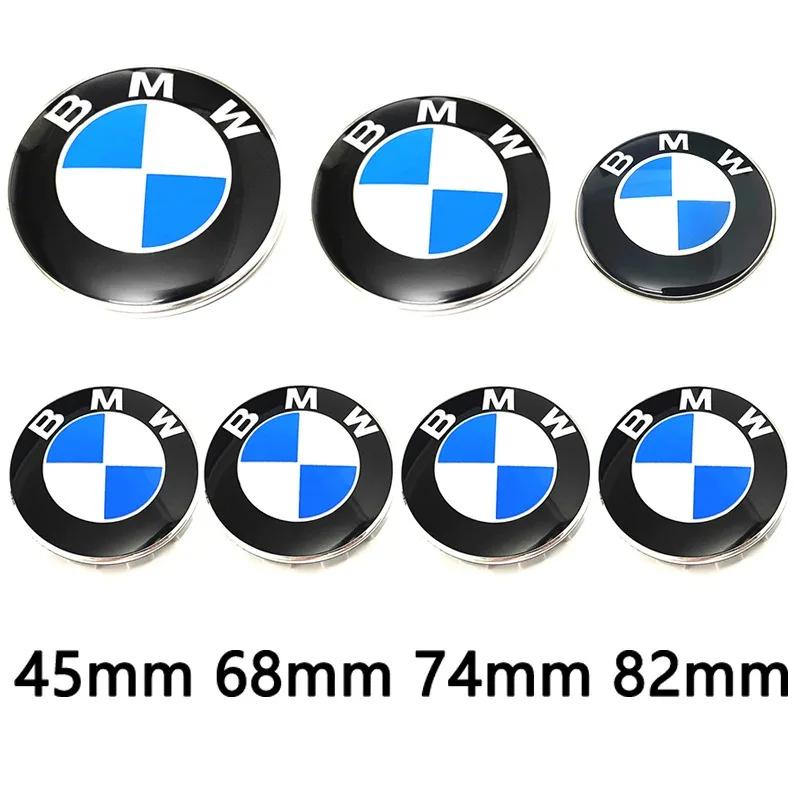 SCKS3 7pcs 45mm 68mm 74mm 82mm Car Front Hood Emblem rear boot badge Steering wheel Logo for BMW M F30 G01 E36 E39 E87 E46 E90 E92 E53