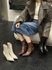 Fashion Pointed Toe Women Ankle Boots Black Brown White 2024 New Arrivals Black Beige Brown Party Pumps Shoes Back Zipper Winter Boots