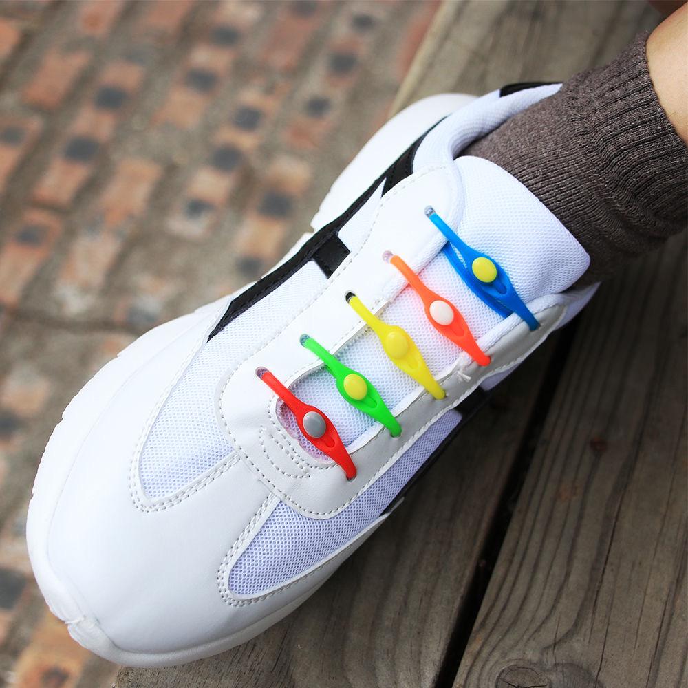 № 8, 12 шт., эластичные силиконовые шнурки без завязок, эластичные шнурки, кроссовки для взрослых и детей, ленивые шнурки для обуви, резиновые Zapatillas