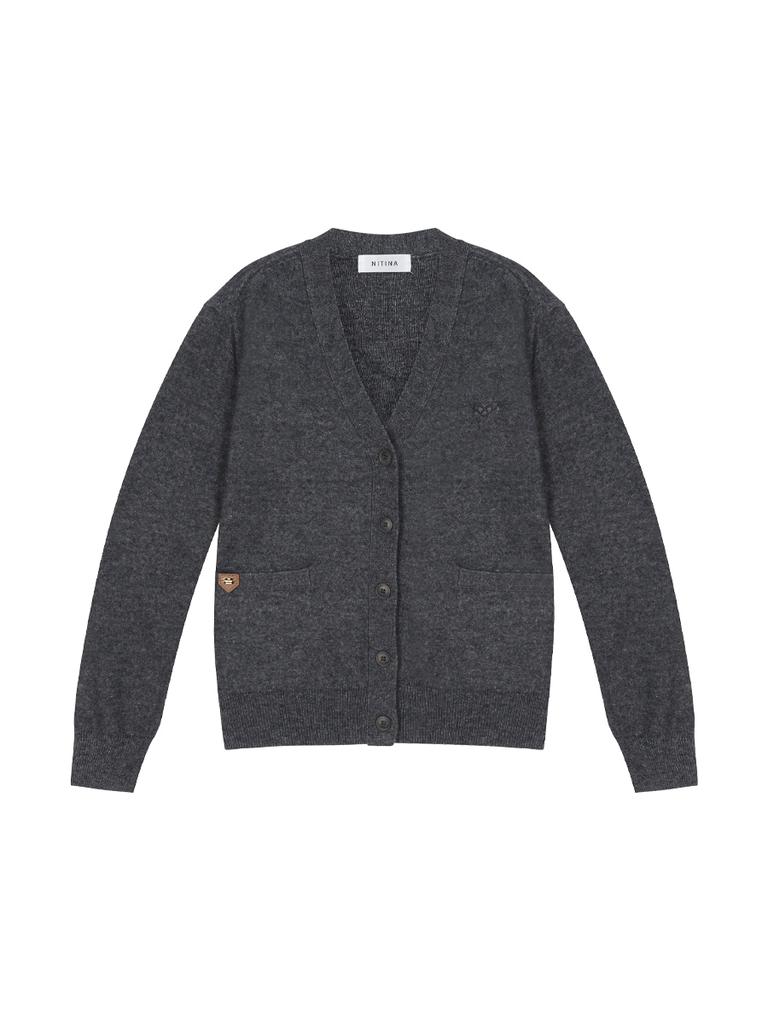 NITINA V-Neck Cardigan D/Gy