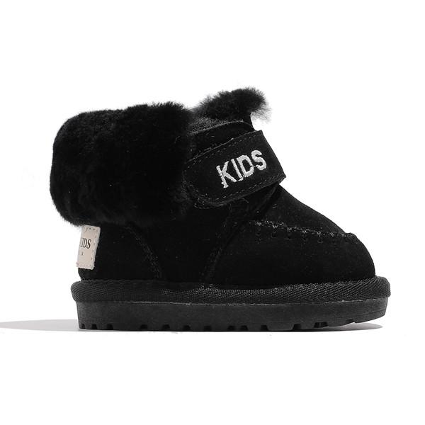 2024 Новые зимние детские зимние ботинки унисекс кожаные ботинки для мальчиков и девочек теплые хлопковые детские кроссовки с мягкой подошвой для малышей