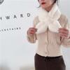 Protection Women Cross Scarf Imitation Rabbit Fur Scarf Comfortable Neckerchief Korean Style Wraps