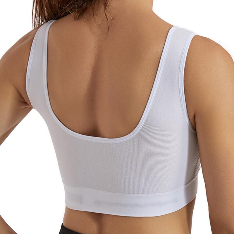 Wireless Sports Bra Plus Size Adjustable Seamless Yoga Bras Women Comfortable Push Up Stretch Vest