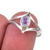 Natural Rainbow Moonstone Gemstone Handmade 925 Sterling Silver Ring Size 8 m0G38