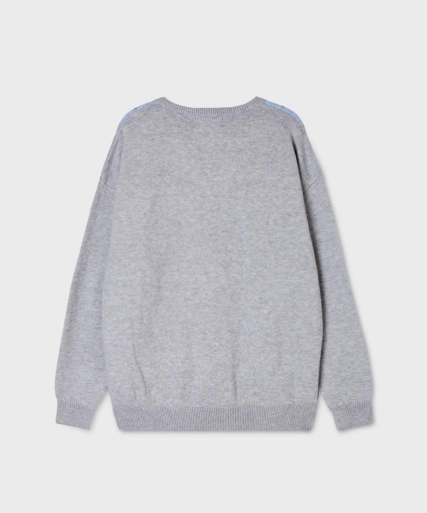 WHO.A.U V-Neck Argyle Pullover / Whkag4823F