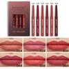 Карандаш для губ, водостойкая неразмазывающая помада-карандаш, розовый матовый блеск для губ, вращающийся набор карандашей для губ
