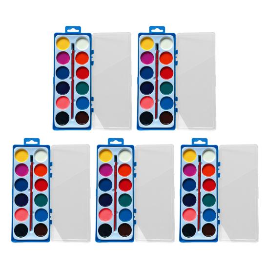 Набор акварельных красок в коробке для детей, смываемые акварельные краски с кисточкой, набор акварельных красок для начинающих, для путешествий, занятий, экскурсий