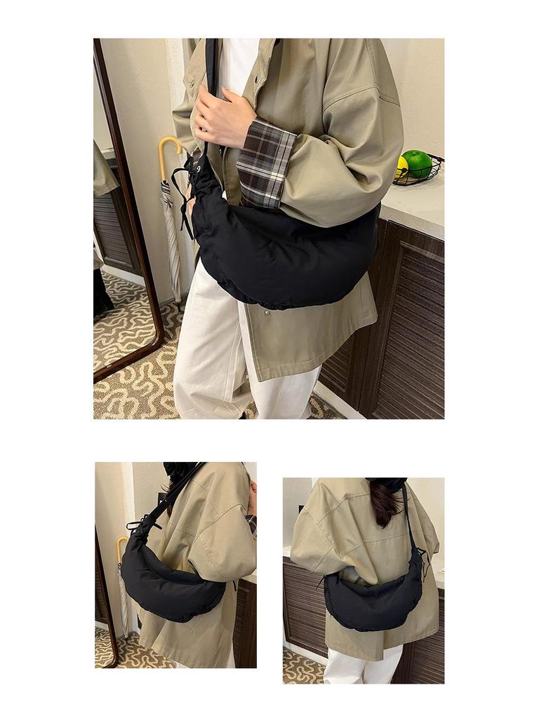 2025 New Fashion Pleated Dumpling Bag: Versatile, Casual Large Capacity Shoulder & Crossbody Bag