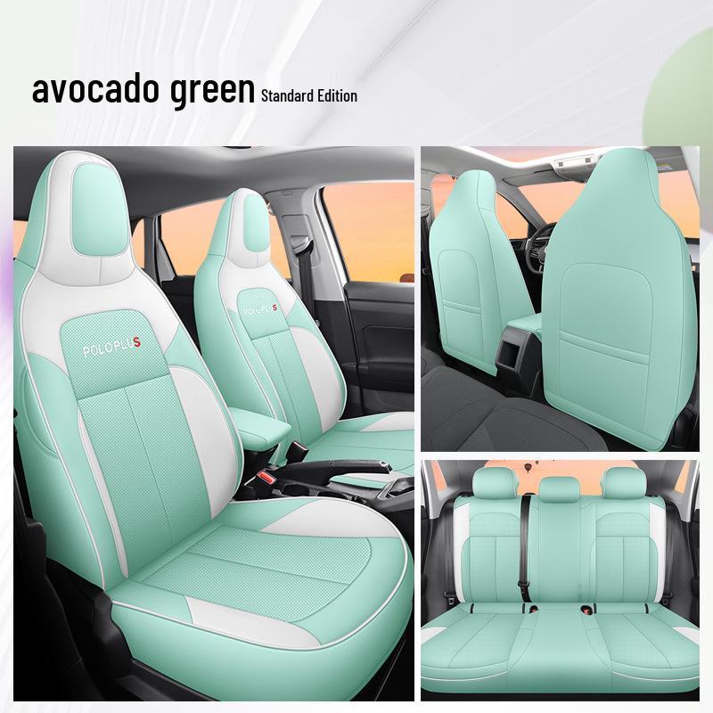 DJGY Подушка на сиденье из спортивной кожи для Volkswagen POLO PLUS - Всесезонный чехол для специальных автомобильных сидений