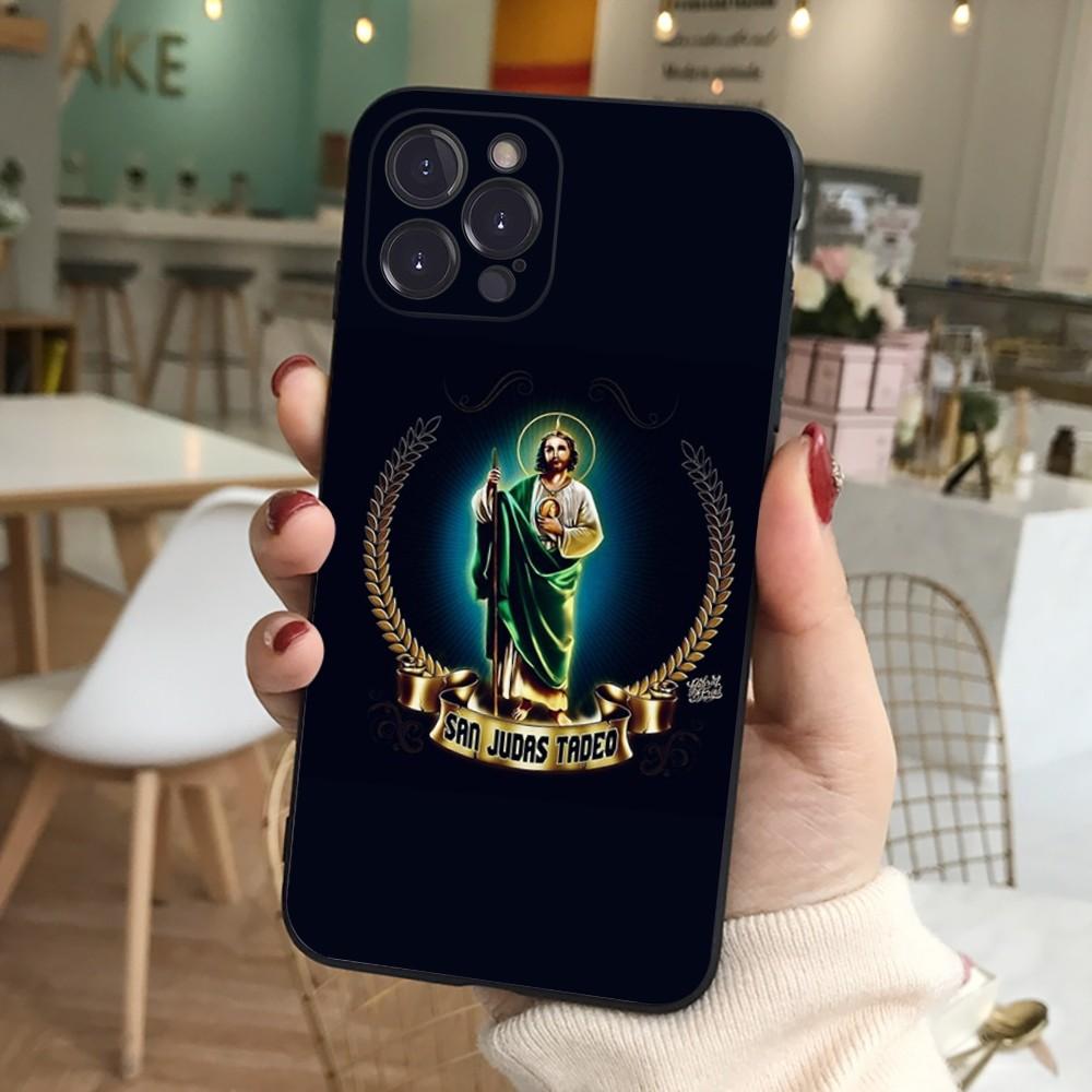 San Judas Phone Case For iPhone 15 14 11 12 13 Mini Pro XS Max Cover 6 7 8 Plus X XR SE 2020 Funda Shell
