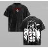 Футболка Zaraki Kenpachi BLEACH Винтажная Y2k Стиранная Аниме Футболка Мужская Женская Одежда Летняя Повседневная С коротким рукавом Хлопковые Футболки Топы