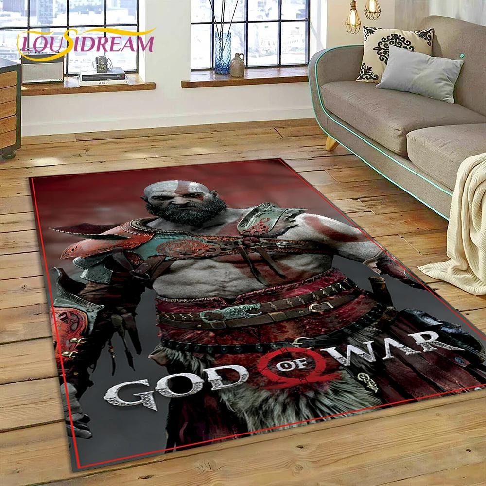 Игры God of War Кратос Мультяшный 3D Ковер для Спальни Гостиной Дома Декорация Дивана, Детская Игровая Большая Декоративная Напольная Подстилка