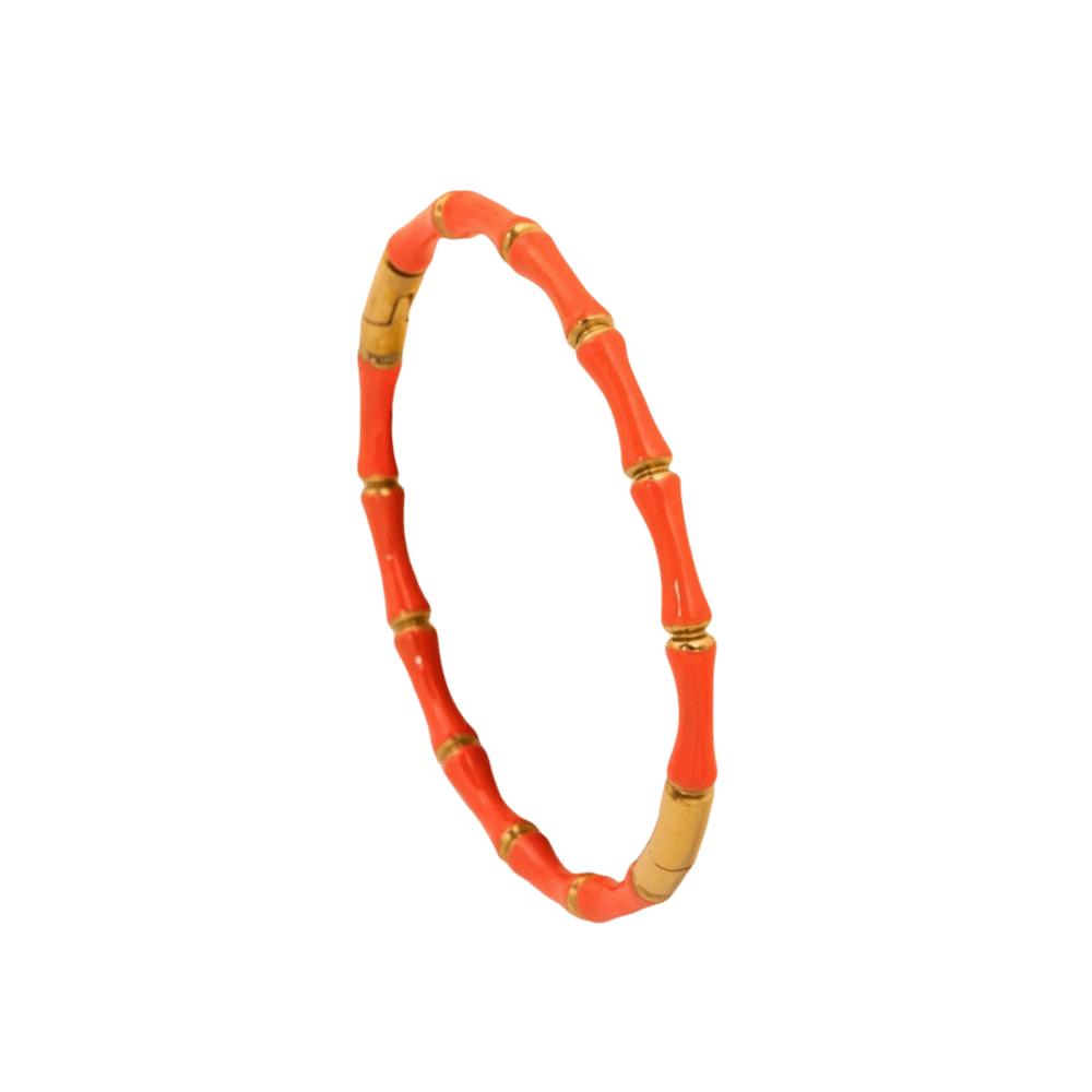 Stainless Steel Enamel Resin Bracelet Colorful Stainless Steel Bangle Bamboo Joint Bangle Party