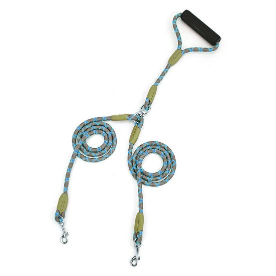 Двойной поводок для собак с поворотом на 360 градусов, не спутывается, поводок для прогулок с двумя собаками