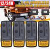 2 Set 12V 24V 100ft Digital Wireless Winches Remote Control Recovery Kit For Jeep SUV Truck 4 Remote + 2 Receiver