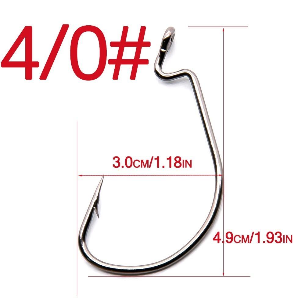 50pcs/Lot High Carbon Steel Fishing Hooks Crank Hook For Soft Worm Bait 1# 2# 4# 6# 8# 1/0#-5/0# New Fishing Gear
