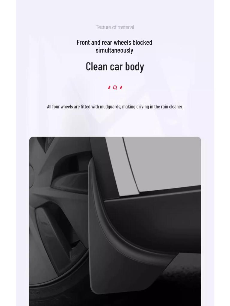 Комплект брызговиков для Tesla Model 3/Y – Аксессуары для защиты от царапин (передние и задние)