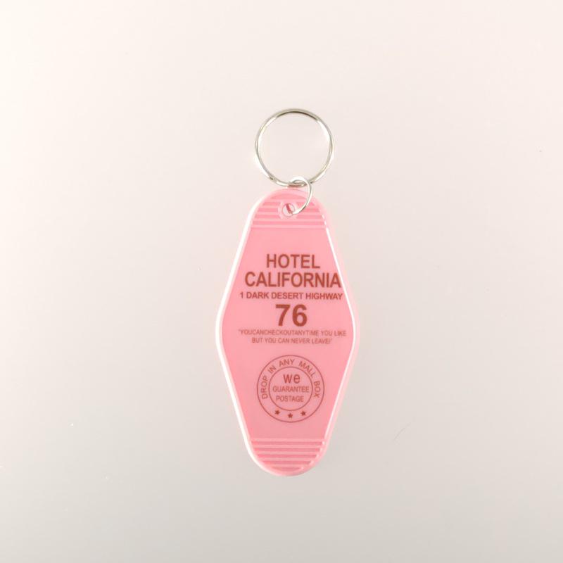 Vintage Acrylic Motel Room Keychain: Retro & Durable Design