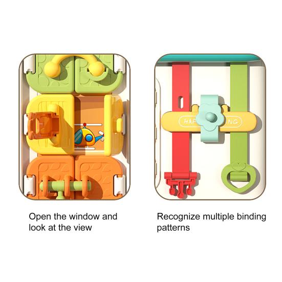 Toddler Six-sided Busy House with LED Light Fine Motor Skills Multi-functional Kids Sensory