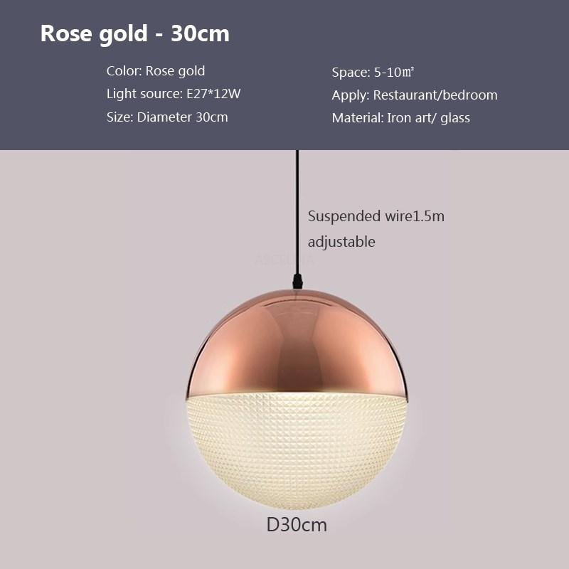 Modern LED Pendant Light Minimalist Spherical Glass Hanging Lamps For Living Rooms Study Bedroom Cafe Banquet Hall Illuminating