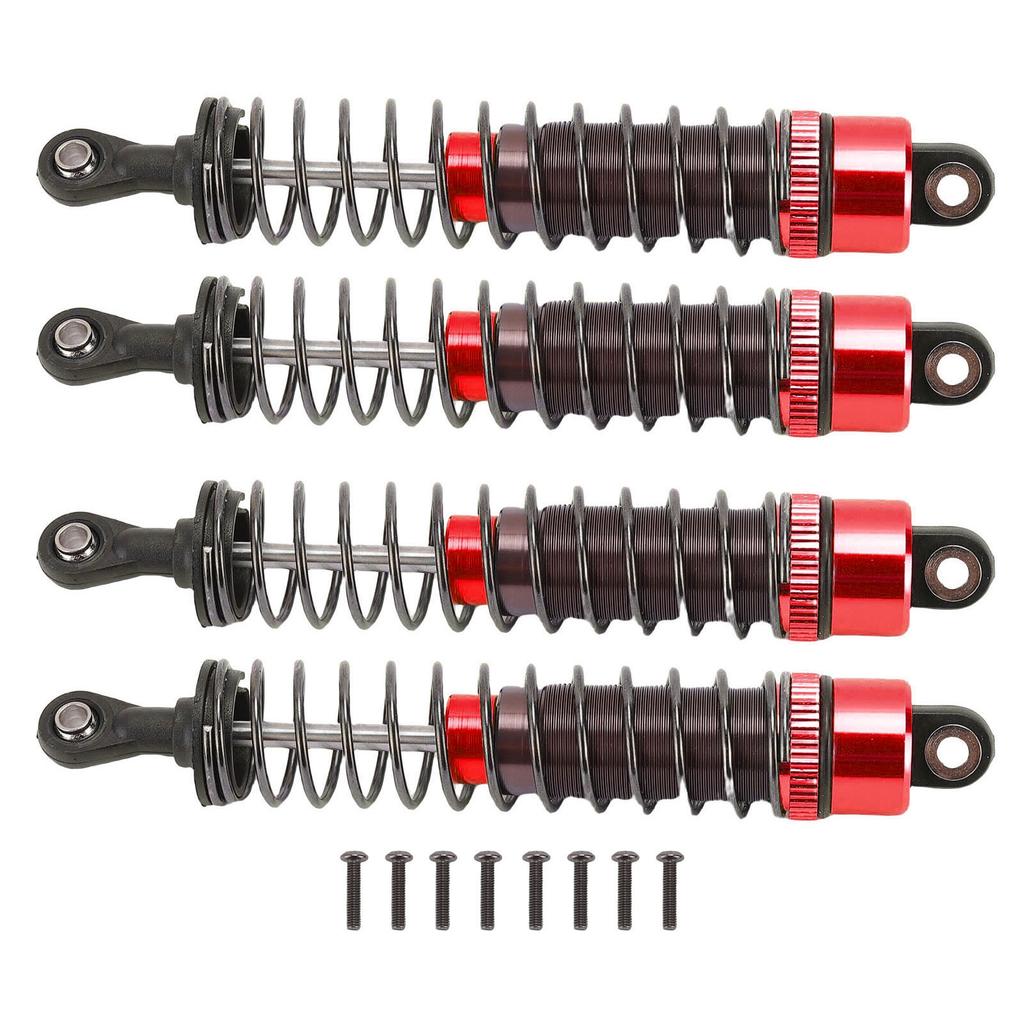 RC Oil Filled Shock Absorber 1 10 Scale 95mm High Strength Aluminum Alloy RC Shock Absorber Oil Damper Red