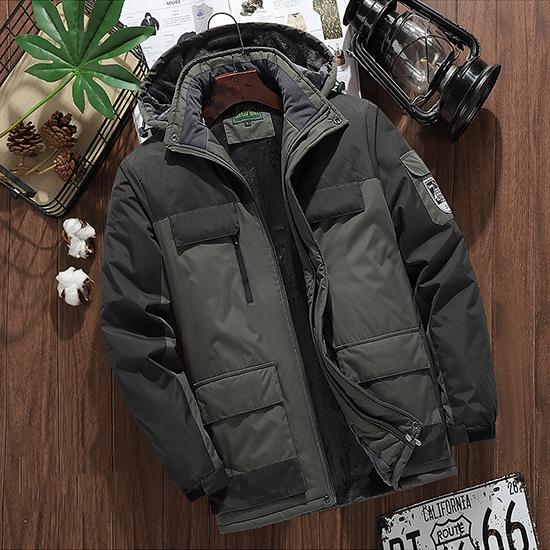 Autumn and Winter Charge Coat Men's Plush and Thickened Trendy Cotton Coat Outdoor Mountaineering Suit Cold Resistant and Warm Large Coat