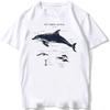 Погрузитесь в глубины океана с унисекс футболкой с рисунком китовой акулы для мужчин. Футболка с анатомией белой акулы, хип-хоп, для повседневной носки.