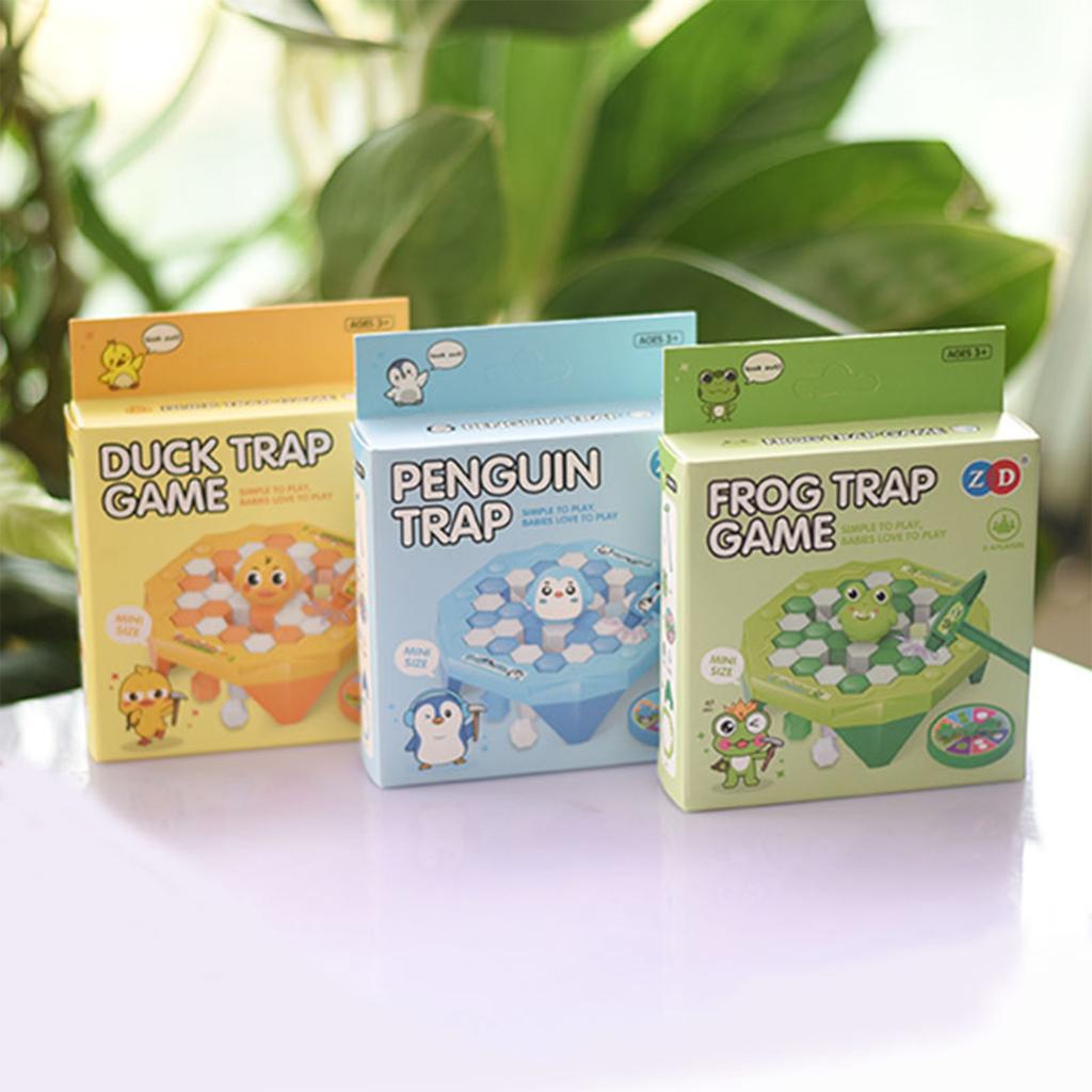 Small Ice Breaking Penguin Toy Tabletop Puzzle Game Rescue Penguin Knocking Ice Game Funny Desktop Game Enduring