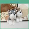 Soft Schnauzer Plush Keychain Cute Dog Stuffed Toy For Bags