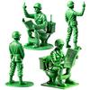 Зеленый солдатик статуэтка унитаз чтение газеты писающий человек смоляная статуя скульптура модель игрушка настольное украшение орнамент
