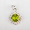 Перидот Драгоценный Камень 925 Стерлинговое Серебро Ювелирные Изделия Ручной Работы Подвеска 1.37" Подарок Для Нее PP-34-6