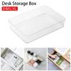 1Pcs Drawer Table Desk Storage Organizer Transparent Jewelry Container New Makeup Organizer Box