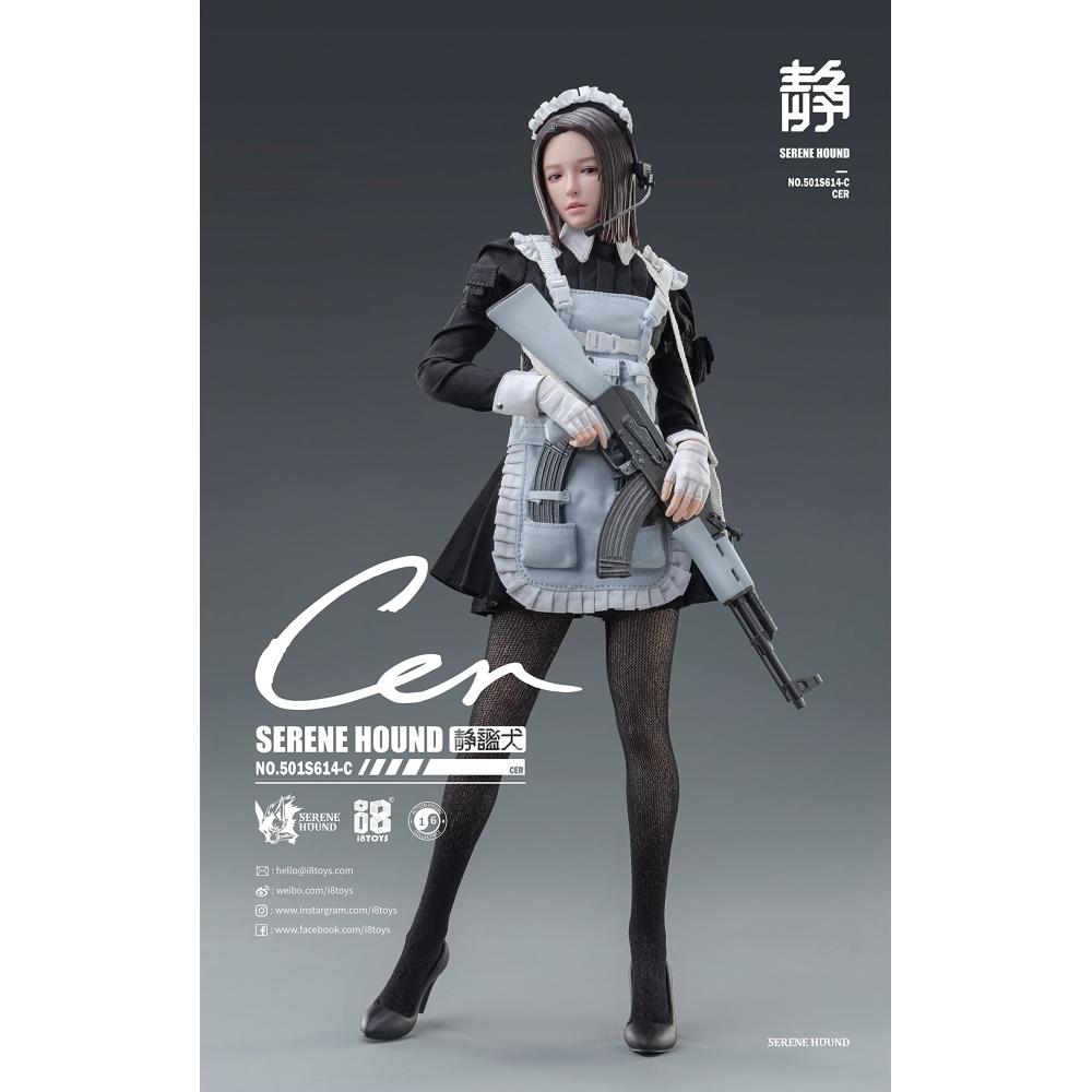 Серия SERENE HOUND от I8TOYS 501S614 C Cerberus Maid Corps Cell 16 Scale Подвижная фигурка из ПВХ, силикона и металла, окрашенная