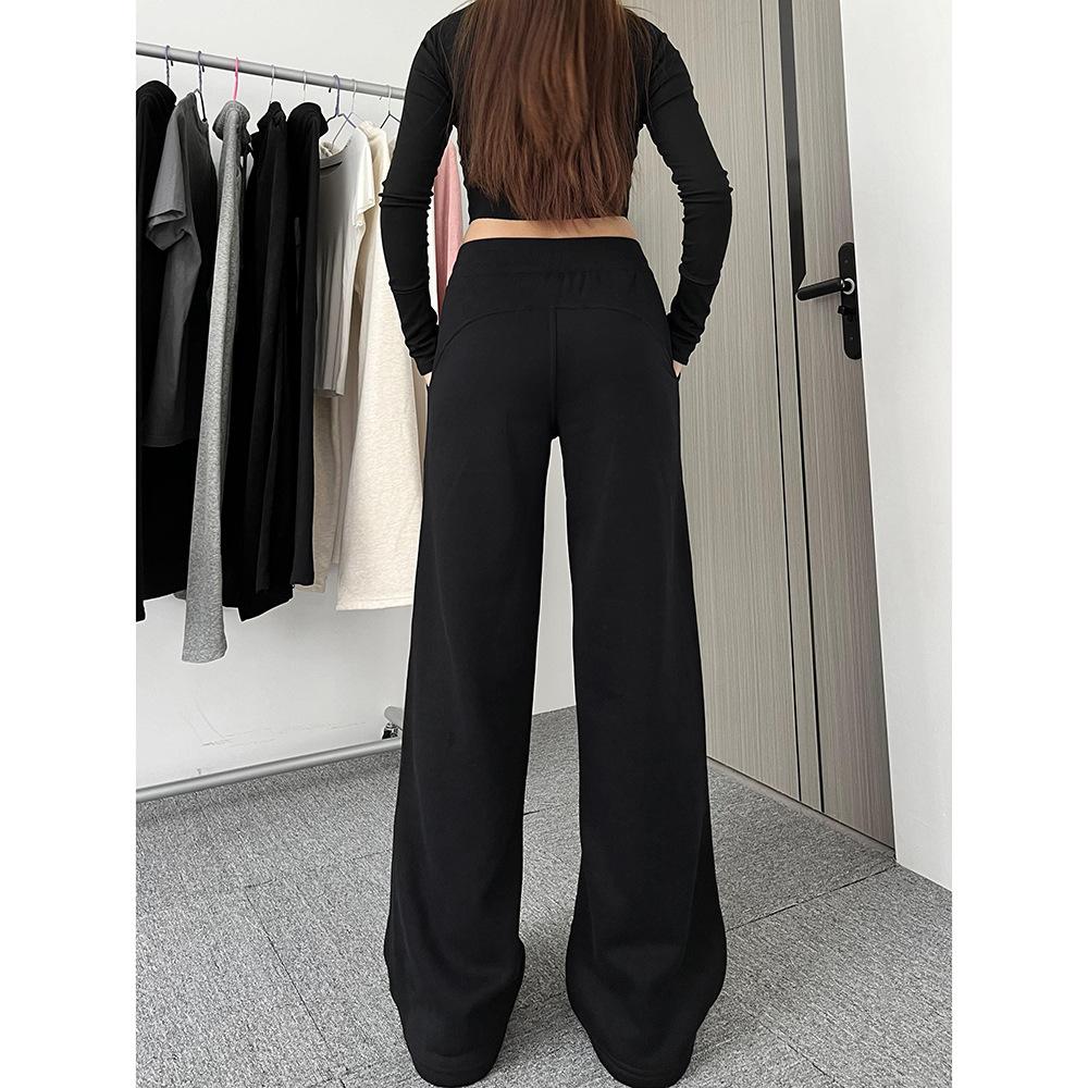 Повседневные брюки в стиле ретро для женщин, весна и осень. Новые спортивные брюки с высокой талией. Прямые брюки-шлепки.