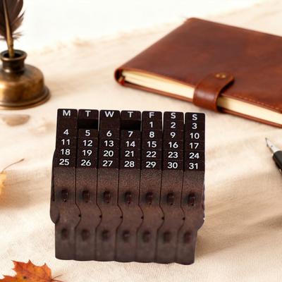 Yousheng Timeblocks Подключенный календарь Штамп Многоразовый Консолидированный штамп с цифрами DIY Блоки времени Настраиваемый Соберите Месяцы Недели Списки для изготовления открыток