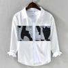 Spring Long-sleeved Shirt Casual Loose Color-blocking Handsome Japanese Versatile Men's Shirt