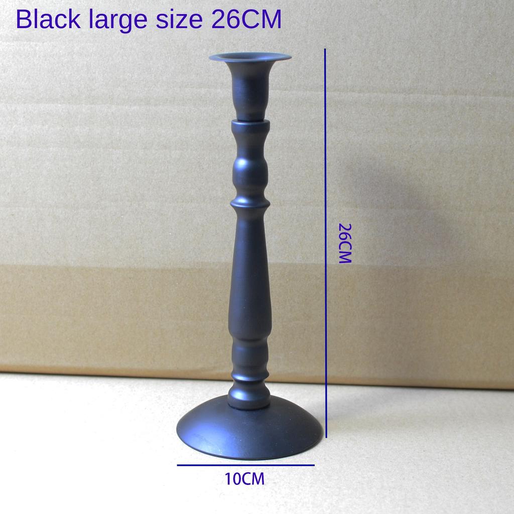 Высокотемпературный подсвечник из кованого железа с черной краской, романтический светильник при свечах, ужин, свеча, чашка, реквизит, ретро подсвечник с одной головкой