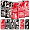 Стеклянный чехол со снеговиком и рождественским рисунком для Samsung Galaxy S22 S20 FE S21 Plus, чехол для телефона S10 5G S9 Note 20 Ultra 10 Lite Shell