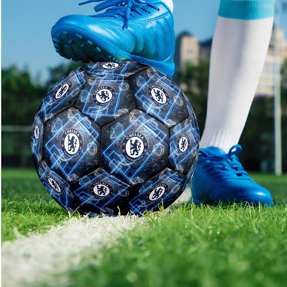 Chelsea FC Theme soccer ball Size 5 Soccer Ball Soft Touch Professional Training Football for Outdoor Sports