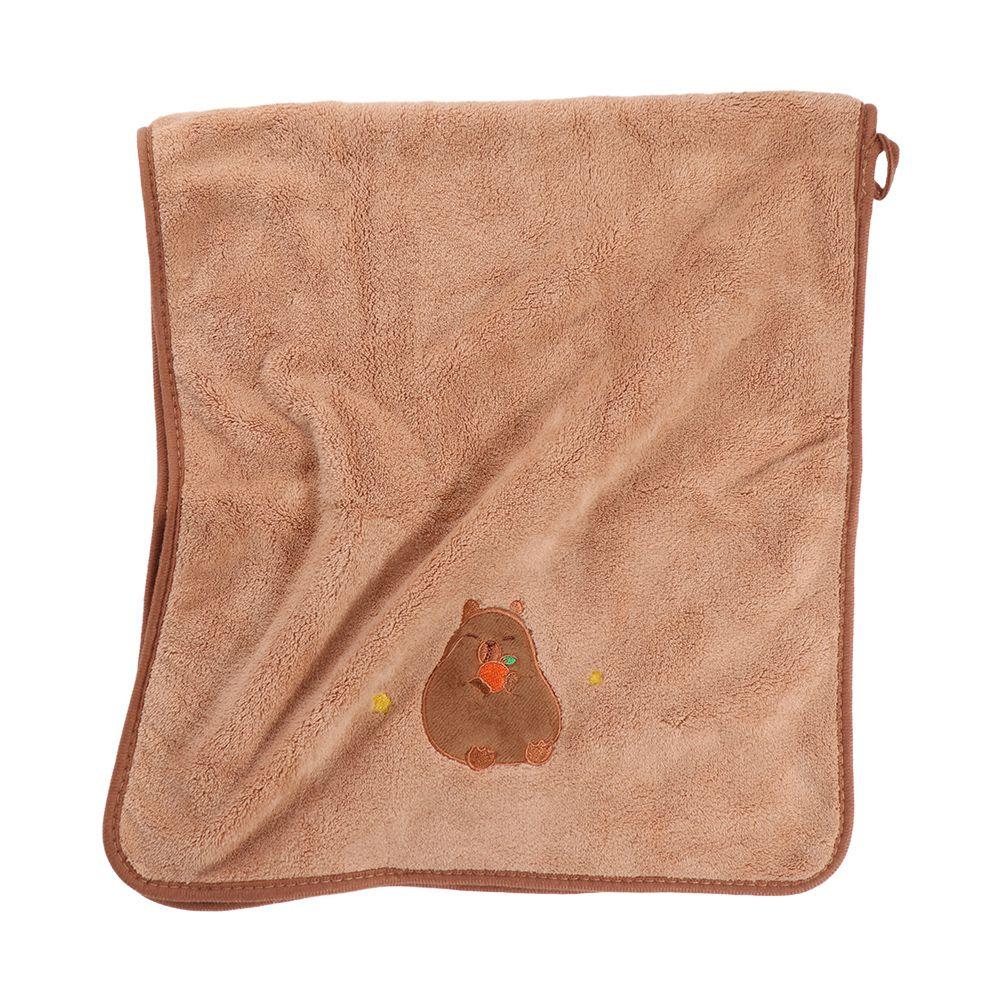 Soft Capybara Pattern Cartoon Towel Super Absorbent Coral Velvet Bath Towel Cartoon Thicker Face Towel Bathroom
