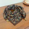 65 Fashion Style Cotton And Hemp Small Square Scarf For Women'S Professional Decoration Scarf Dual Use Shawl Outer Wear Spring And Autumn Scarf