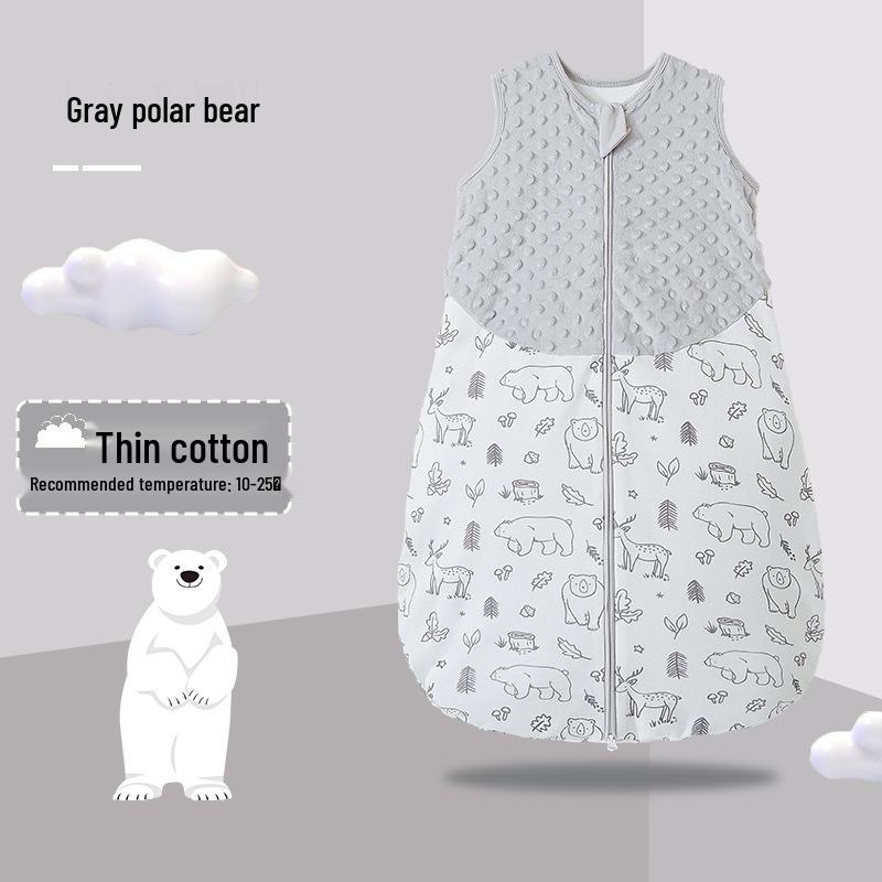 Спальный мешок Bazaitu Baby Cotton Anti-Kick - жилет для новорожденных весной и осенью