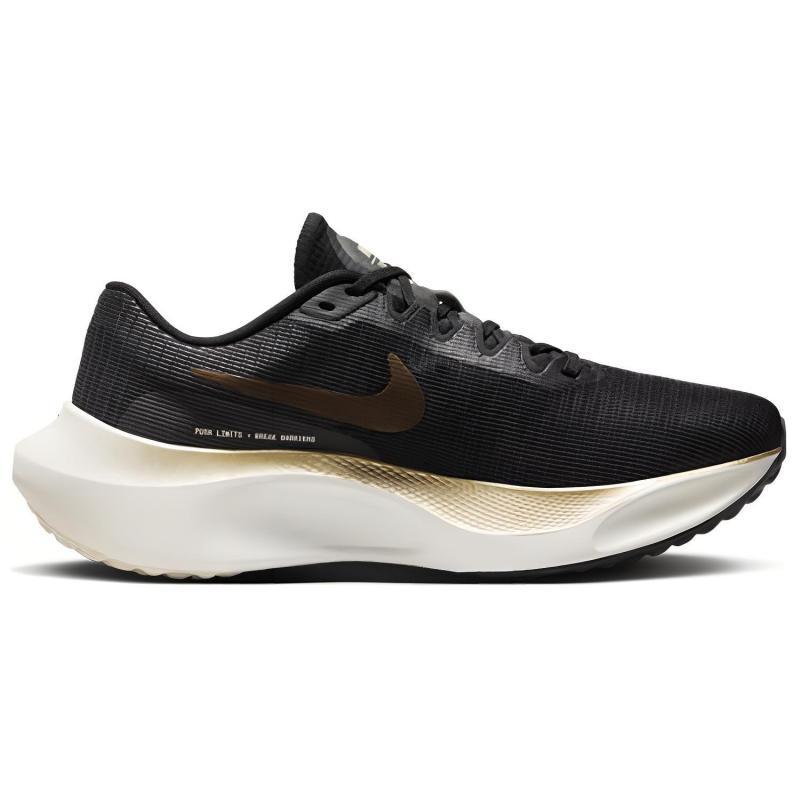 Nike Zoom Fly 5 Black Metallic Gold Grain Sneakers Casual DM8968-002