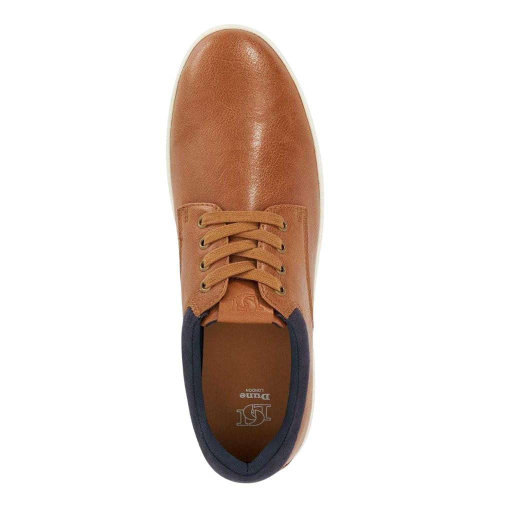 Dune London Mens Tamsen Lace Up Flat Trainers