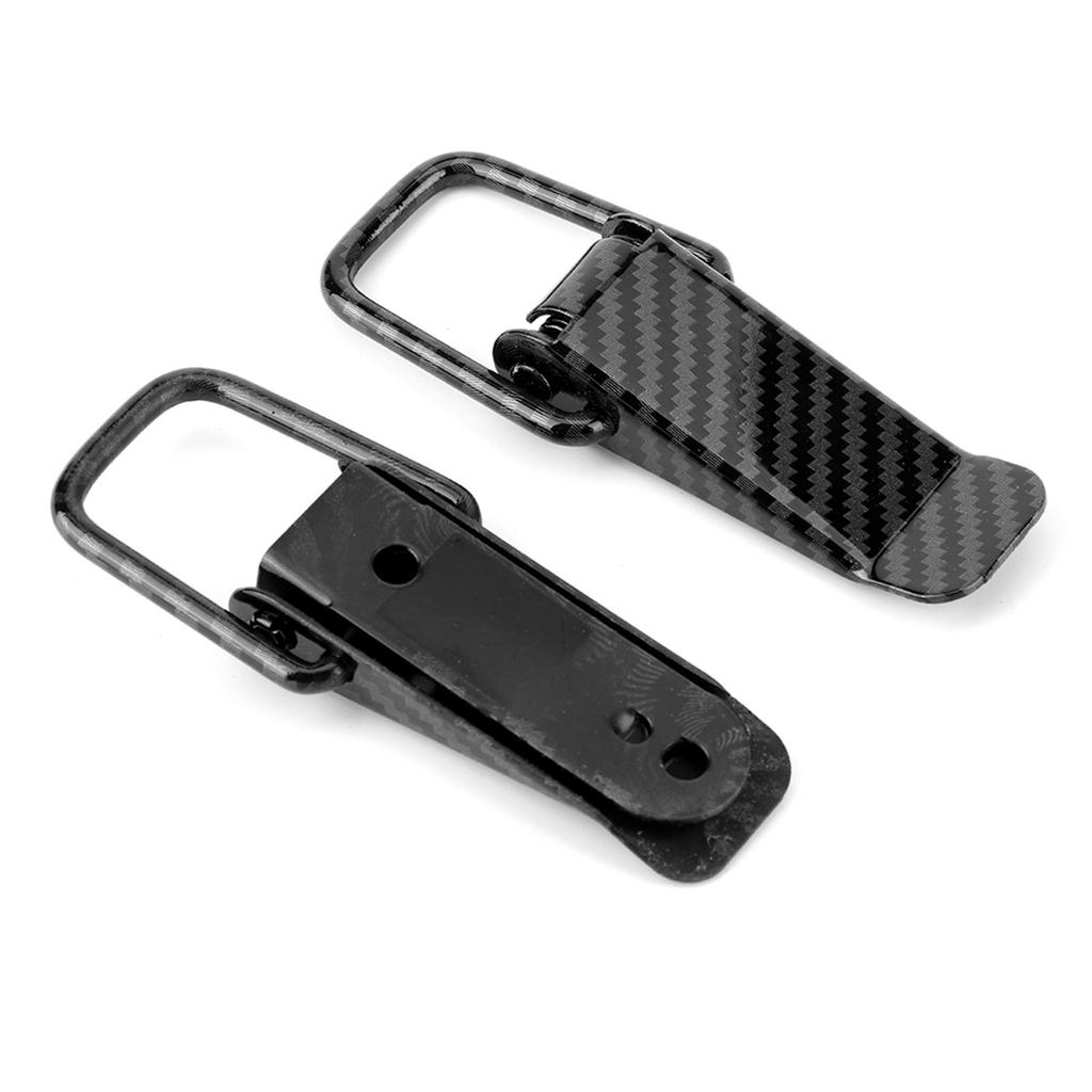 Universal Car Truck Hook Lock Clip Quick Release Black Carbon Fiber Texture