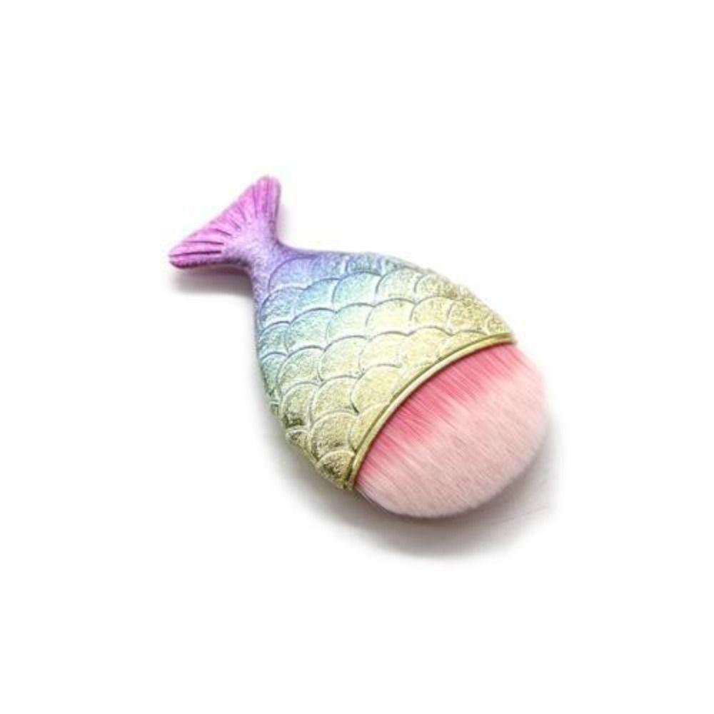 Кисть для макияжа в виде хвоста русалки, кисти для пудры, новая кисть в виде хвоста рыбы, маникюрный инструмент